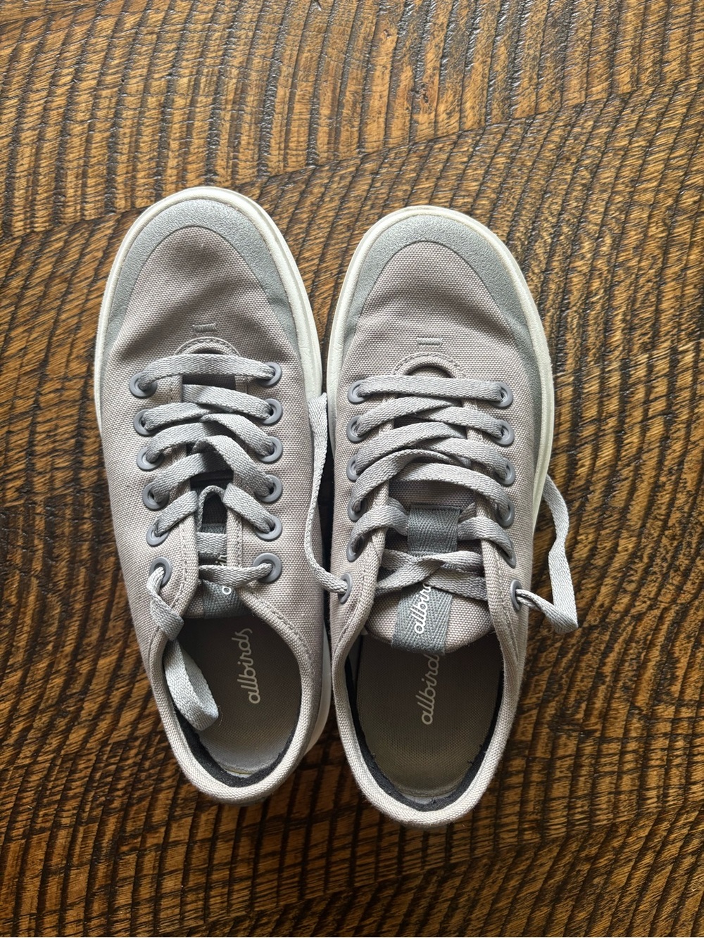 EUC — Allbirds Canvas Pipers — women’s 8 — medium grey